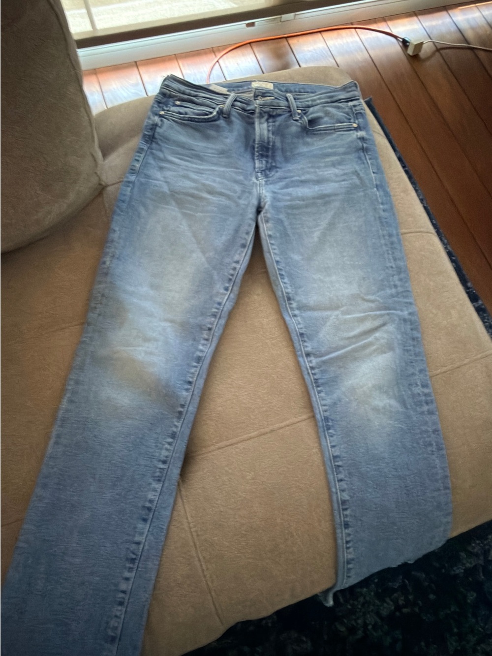 MOTHER Women's Skinny Jeans in Light Blue Wash
